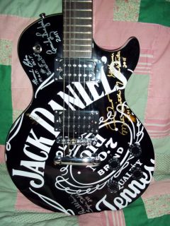 Jack Daniels Les Paul Electric Guitar Signed Bobo Arnett Norman