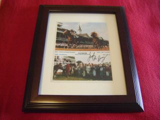  1987 Kentucky Derby Win Picture Signed by Trainer Jack Van Berg