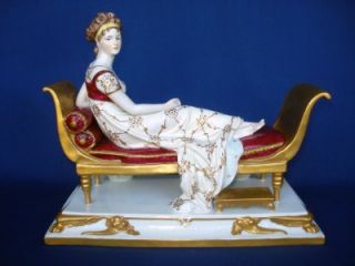  Dresden Porcelain Madame Recamier Figure Jacques Louis David