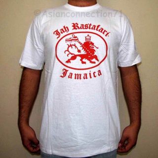 Jah Rastafari Jamaica New Roots Rasta Reggae Irie Dub Lion T Shirt XL