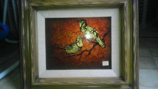 Jack White Echruseos Gold Leaf Bird Painting