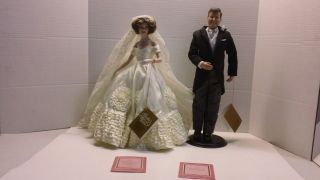 The Jacqueline Kennedy Bride and John F Kennedy Heirloom Dolls