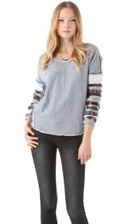Free People Patch Sleeve Pullover
