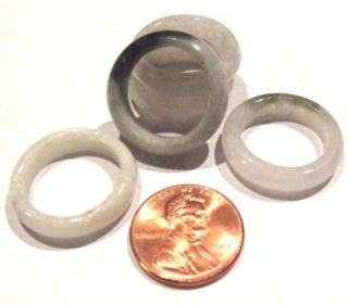 Jade Ring 01 Lot of 5 Green Lucky Energy Crystal Ball Egg Display