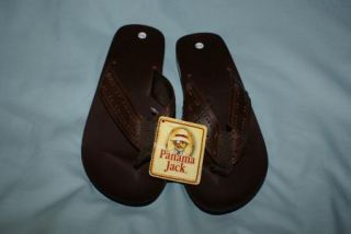 New Panama Jack Leather Flip Flops Mens Sz 9 10
