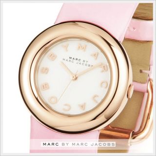 Marc by Marc Jacobs Ladies Steel Leather Wrist Watch Bracelet Gold