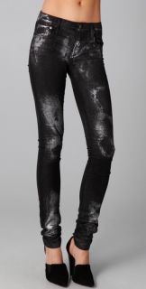 Helmut Lang Metallic Skinny Jeans