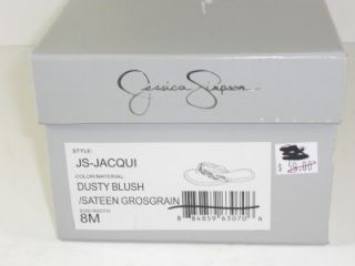 Jessica Simpson Jacqui Blush Sateen Grosgrain 8 M Womens Thongs