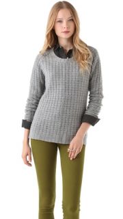 Enza Costa Cashmere Thermal Crew Sweater