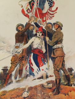 1917 World War I WWI Poster James Montgomery Flagg Vive La France