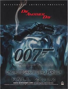 Rittenhouse James Bond Die Another Day Sales Sheet