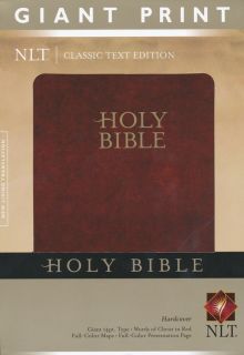 NLT Giant Print 14pt Holy Bible Maroon Hardcover New