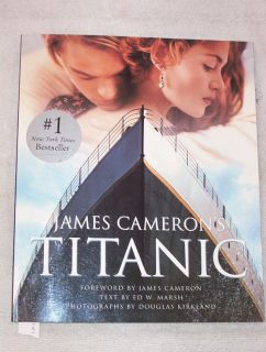 TITANIC James Cameron 1997 MOVIE LARGE BOOK DiCaprio Winslet Boat Ship