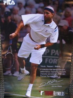 Fila Tennis Poster R Thomas Reynolds James Blake