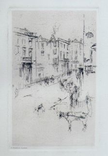 James Whistler Alderney Street Original Etching