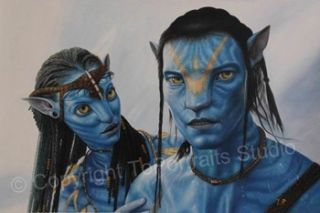 Avatar James Cameron Jake Sully Neytiri Original Poster Oil Canvas