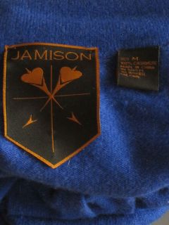 Jamison cobalt blue 100% cashmere pleated turtleneck trapeze tunic