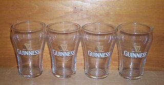 Guinness 4 Unique 200ml Sampling Beer Pub Glasses New