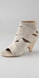 Belle by Sigerson Morrison Open Toe Cutout Suede Booties