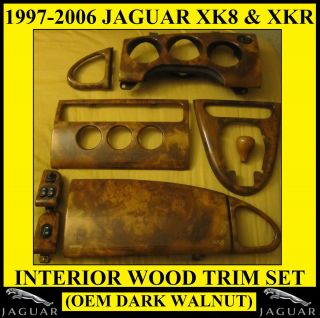 97 06 Jaguar XK8 XKR Dash Interior Wood Set Dark Walnut Fits Jaguar