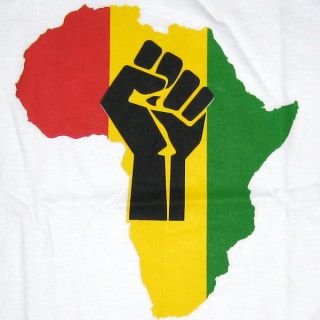 Africa Power Roots Rasta Jah Rastafari Solidarity Reggae T Shirt M