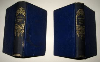 1866 THE POETICAL WORKS OF JAMES RUSSELL LOWELL complete in 2 volumes