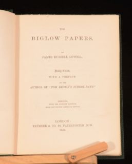 1859 The Biglow Papers James Russell Lowell