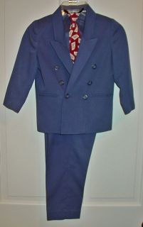 Michael James Boys 2 PC Dress Blue Suit Size 4
