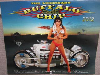2012 Buffalo Chip Sturgis Motorcycle Calendar w Dodge Tomahawk Playboy