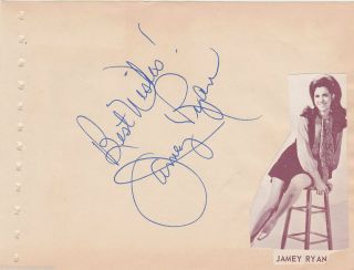 Jamey Ryan Country Music Singer Vintage Autograph Signature Page
