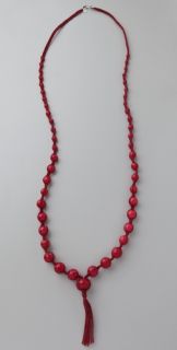Chan Luu Deep Red Tassel Necklace