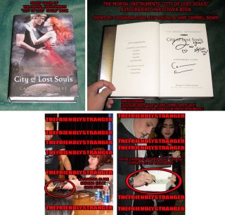 Lily Collins Jamie Campbell Bower Cassandra Clare Signed City of Lost