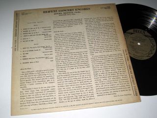 Jascha Heifetz Emanuel Bay Heifetz Concert Encores Decca Mono