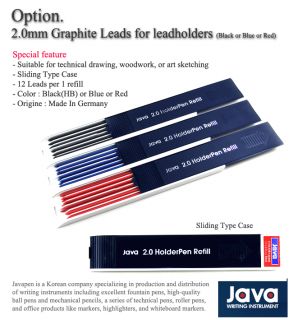 JAVA 2.0mm Lead Holder Pen Mechanical Pencil for Draft Drawing, Art