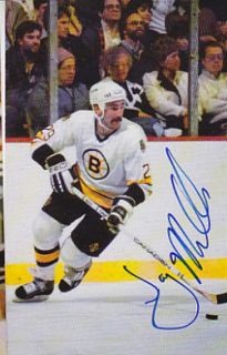 Jay Miller Boston Bruins Auto Signed Postcard