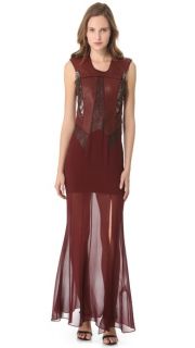 Helmut Lang Mixed Media Gown