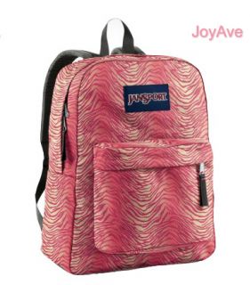 JANSPORT SUPERBREAK BACKPACK SCHOOL BAG Pink Coral Flashback Zebra 9QA