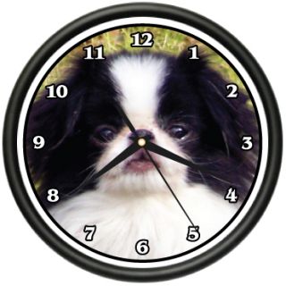 Japanese Chin Wall Clock Dog Doggie Pet Breed Gift