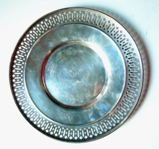 Sterling Pierced Reticulated Small Plate by James R Arminger