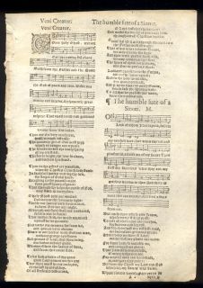 1607 Geneva Black Letter Bible Psalter Leaf Opening Leaf Veni Creator