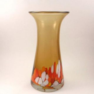 Jaroslav Svoboda Karlov 11 Melted Glass Vase w Label