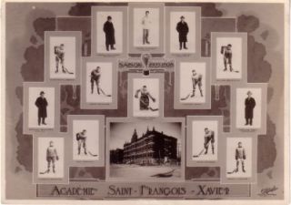 Quebec Postcard Academie Saint Francois Xavier Hockey Junior Saison