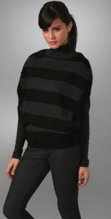 Vince Striped Sweater with Low Armholes