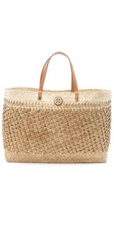 Tory Burch Large Straw Square Tote