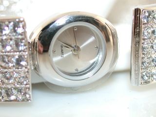 Jeanne Cooper Dutchess Collection Quartz CZ Bangle Ladies Wristwatch