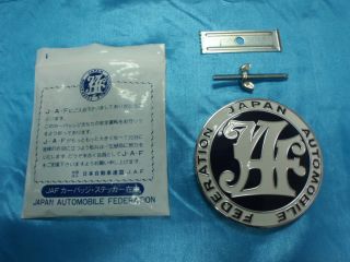 Japan Automobile Federation Original Japan JAF Metal Emblem Badge