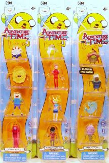 JAZWARES Adventure Time 4 pack 3pc Set Fionna & Cake, Candy People
