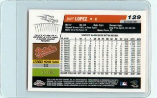 2006 Topps Chrome 129 Javy Lopez Red Refractor 21 90