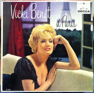  Paris LP VG DL 8987 Mono 1959 Decca Jazz Female Vocal Record