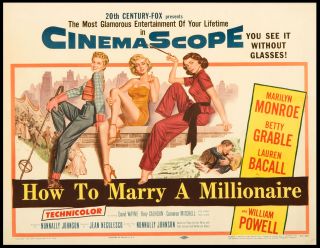 How to Marry A Millionaire Orig Movie Poster Half Sheet